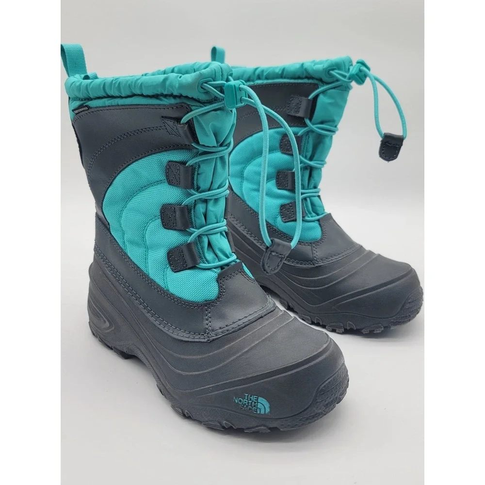 The North Face Kids ThermaFelt Winter Snow Boots Turquoise‎ Black US 3